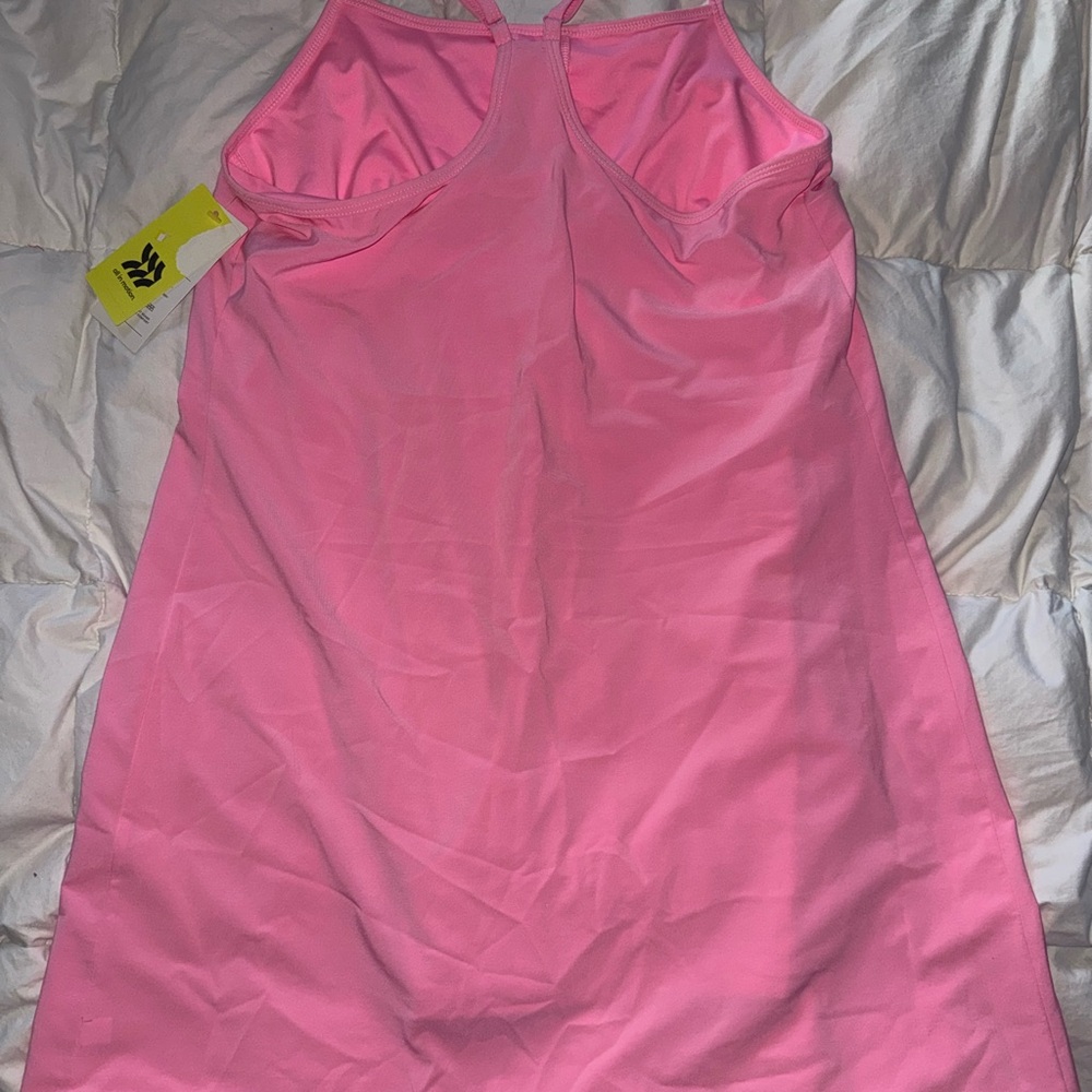 All in Motion Pink Flex Athletic Dress w/ Built-In Shorts Bra UPF 50+ NWT - Picture 2 of 8